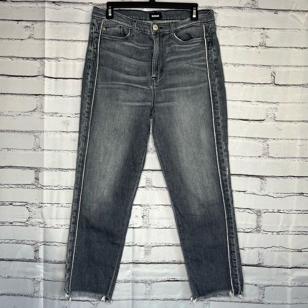 Hudson Jeans Straight Leg Gray Washed Denim